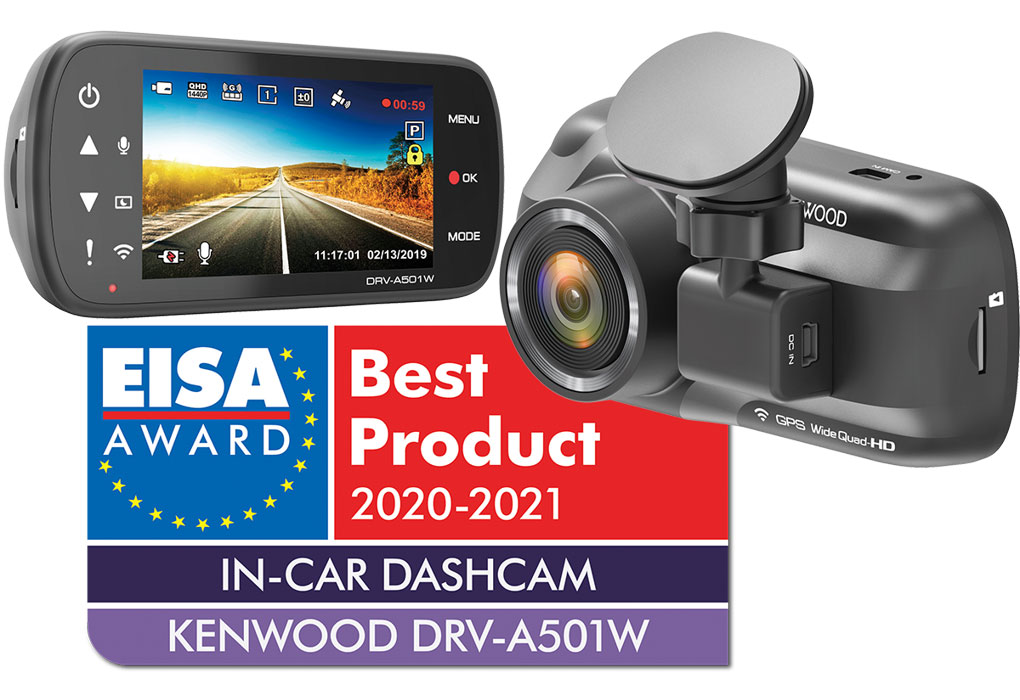 Kenwood DRV-A501W Wide Quad HD DashCam with built-in Wireless LAN & GPS