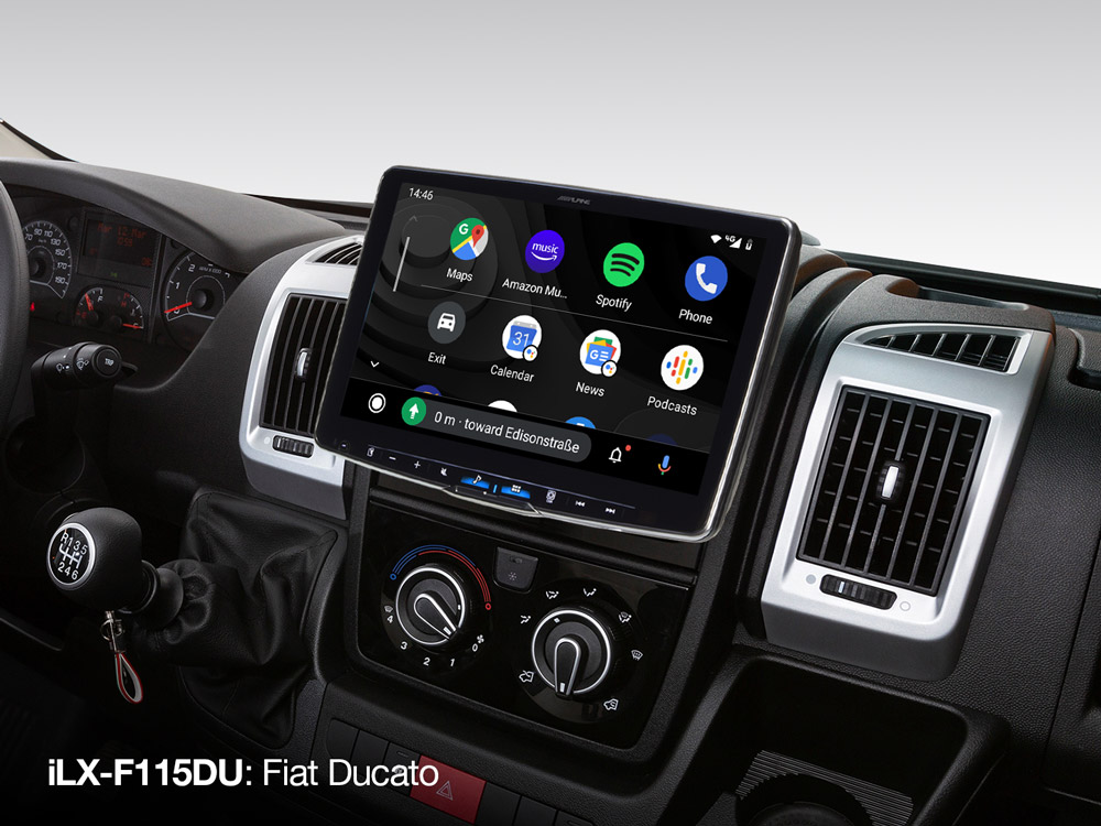 Alpine ILX-F115DU 11-Inch Media Receiver, featuring DAB+ digital radio, Apple CarPlay and Android Au