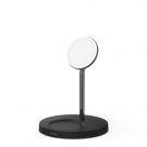 Belkin WIZ010vfBK 2-in-1 Wireless Charger Stand with MagSafe 