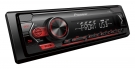 Pioneer MVH-S120UB 1-DIN receiver with red illumination, USB and compatible with Android devices.