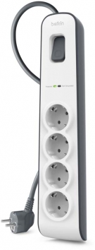 4-outlet Surge Protection Strip with 2M Power Cord