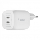 Belkin WCH011vfWH BOOST↑CHARGE PRO Dual USB-C® GaN Wall Charger with PPS 45W